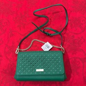 EUC KATE SPADE GREER NEWBURY LANE CAINING LASER CUT GREEN (SPROUTGREN) P…